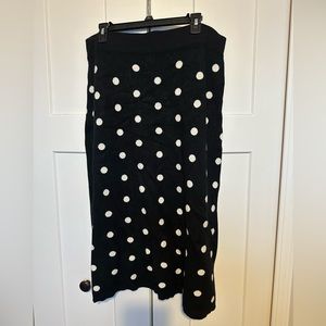 Black and White Polka Dot Sweater Skirt